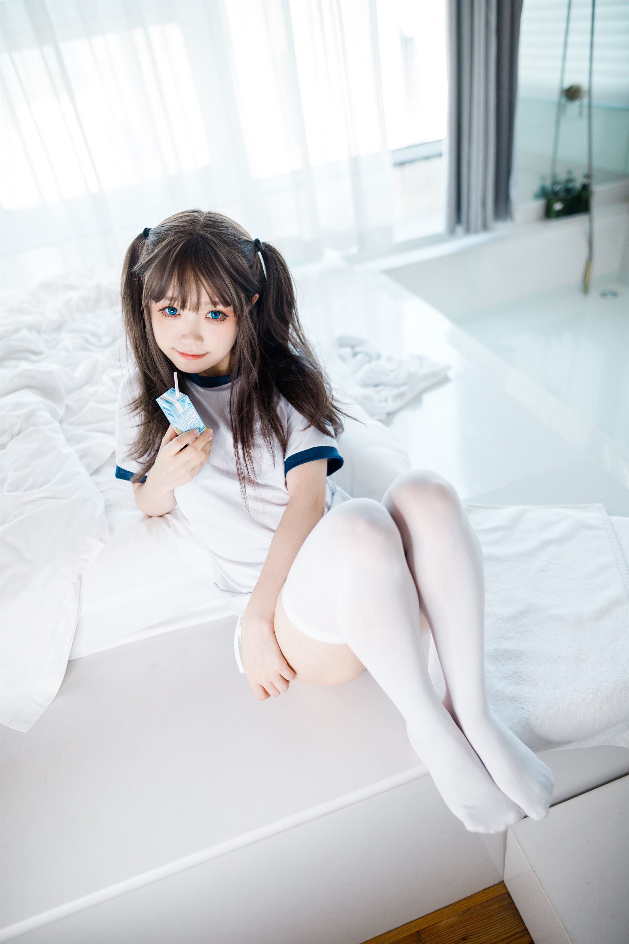 神沢永莉 - NO.015 半双马尾体操服大腿袜[68P]-XikXak